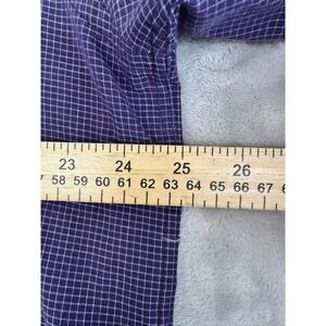 Antigua TCU Horned Frogs Mens Button Up Shirt Purple Checkered Long Sleeve M